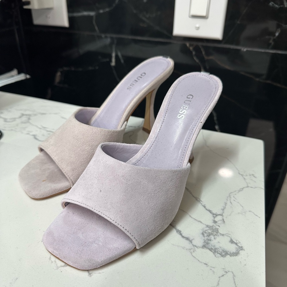Guess Women's Soft Purple Heeled Mules